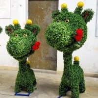 Garden Cartoon Deer statue Topiary Gardening Landscape garden sculptures